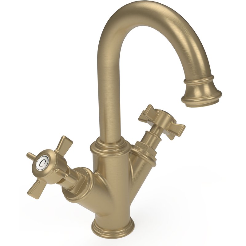 Harlton Mono Basin Swivel Tap - Natural Brushed Brass
