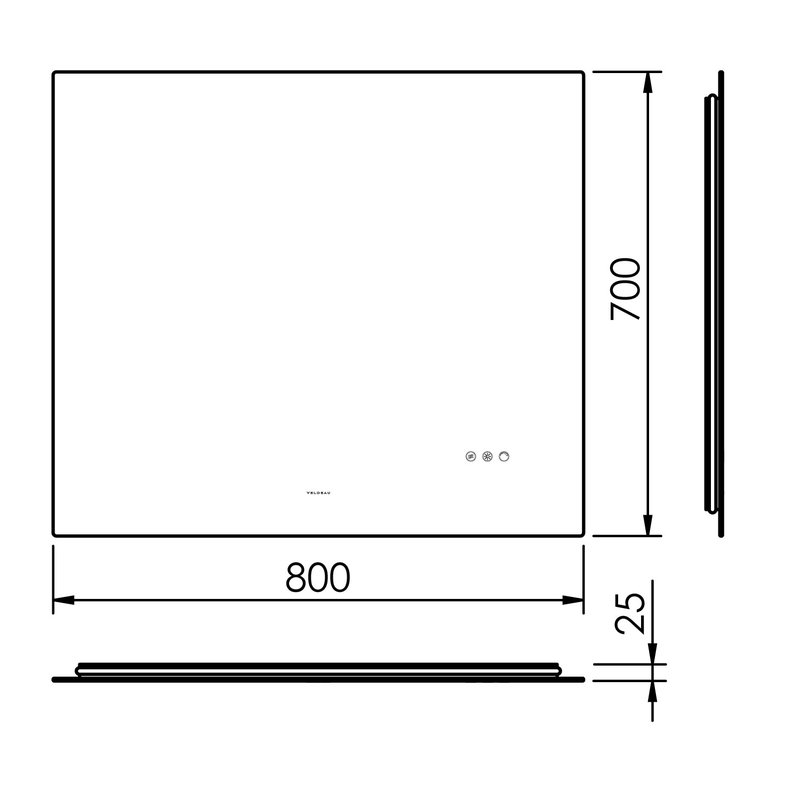 Tavora LED Mirror 800